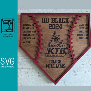 Targa da baseball Diamond - Download digitale SVG - File laser multistrato
