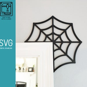 Halloween Spiderweb deur Frame hoek Trim Topper - SVG digitaal