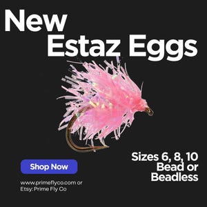 3x Estaz Egg Fly for Steelhead, Salmon, and Trout