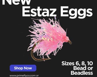 3x Estaz Egg Fly for Steelhead, Salmon, and Trout