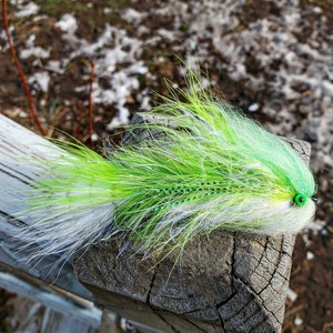 Fly Fish Food Flugenzombie Chartreuse & White