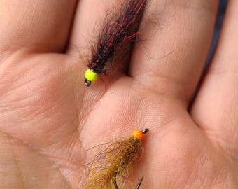 3x Hot Head Mega Simi Seal Leech Trout Flies (Lakes & Streams)