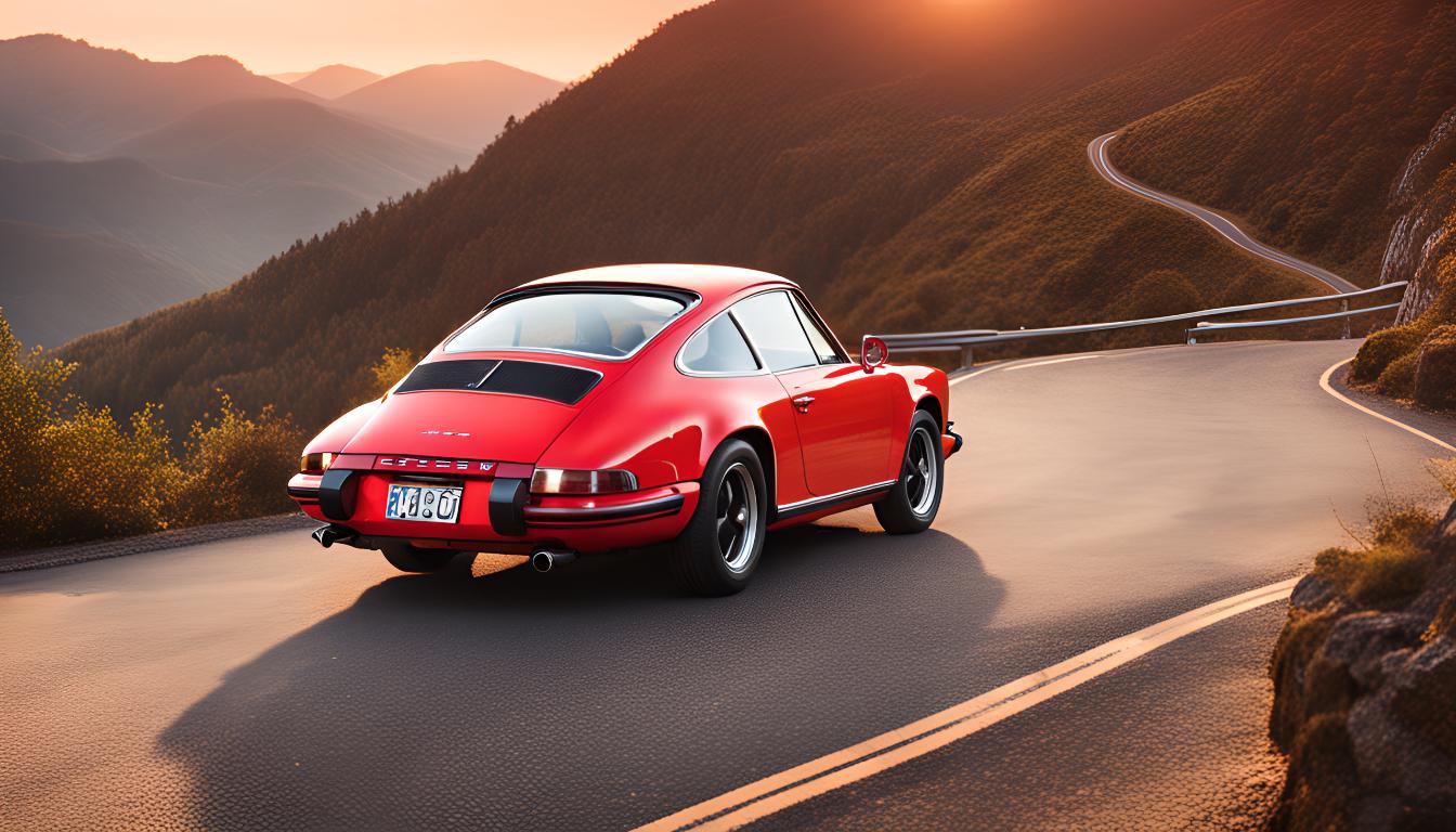 Vintage Porsche 911 Design red baby tee