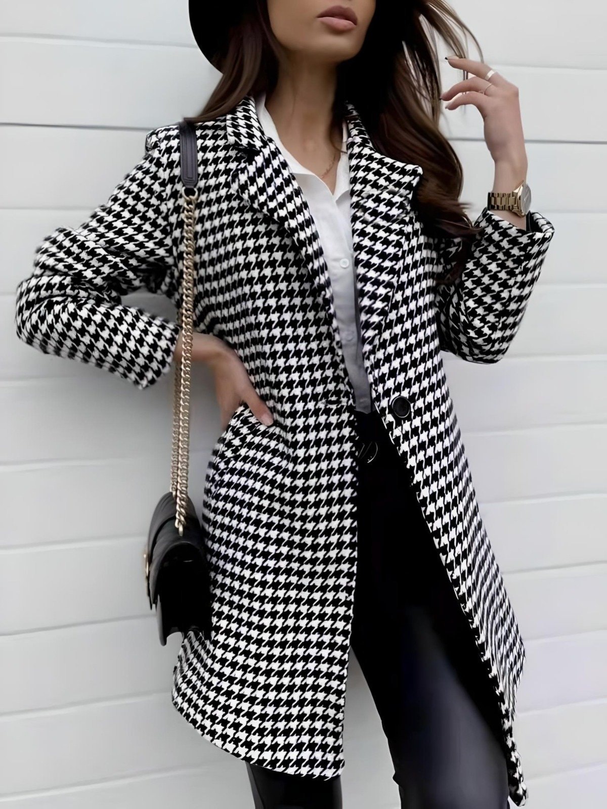 TOUBE Winter Coat Elegant Women Coats Long Sleeve V Neck Double Breasted Coats  Dress Ladies Office Mini Dress Coat (Color : White, Size : M) : Buy Online  at Best Price in