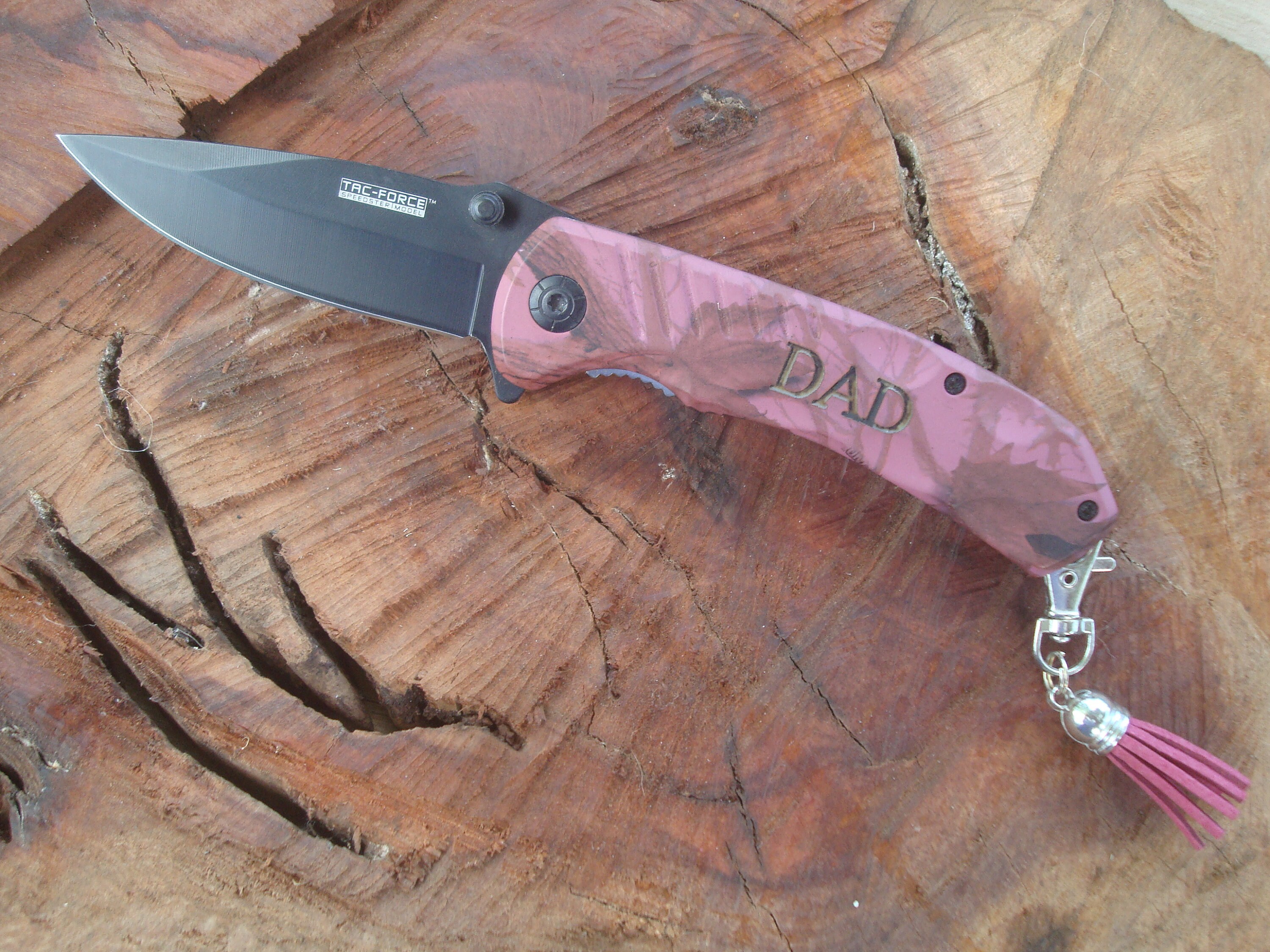 Femme Fatale Pink & Silver Rose Spring Assisted Folding Women Girl Knife  EDC