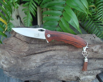 Collectible Elk Ridge Spring Assisted Knife, 4.5" Closed, Wood Knife, Pocket Knife, 159