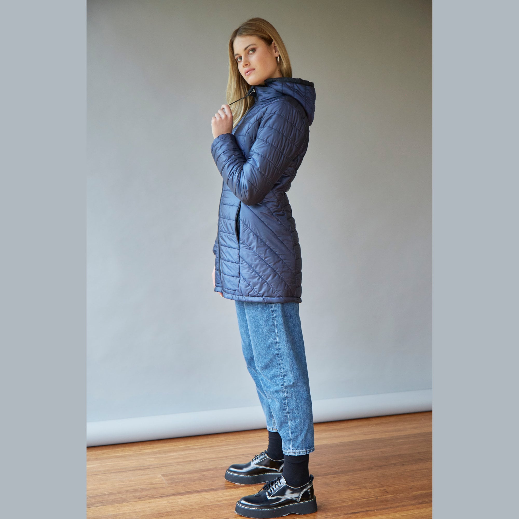 Long Reversible wool filled Puffer jacket - Afromontane %