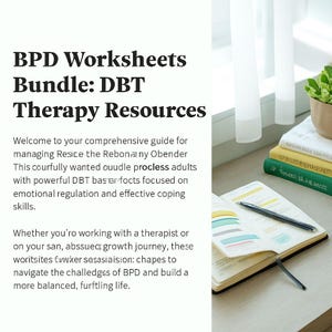 Narcissistic Personality Disorder, Borderline Personality Disorder Workbook, BPD Worksheets, OCD CBT Guide, Adult Journal.