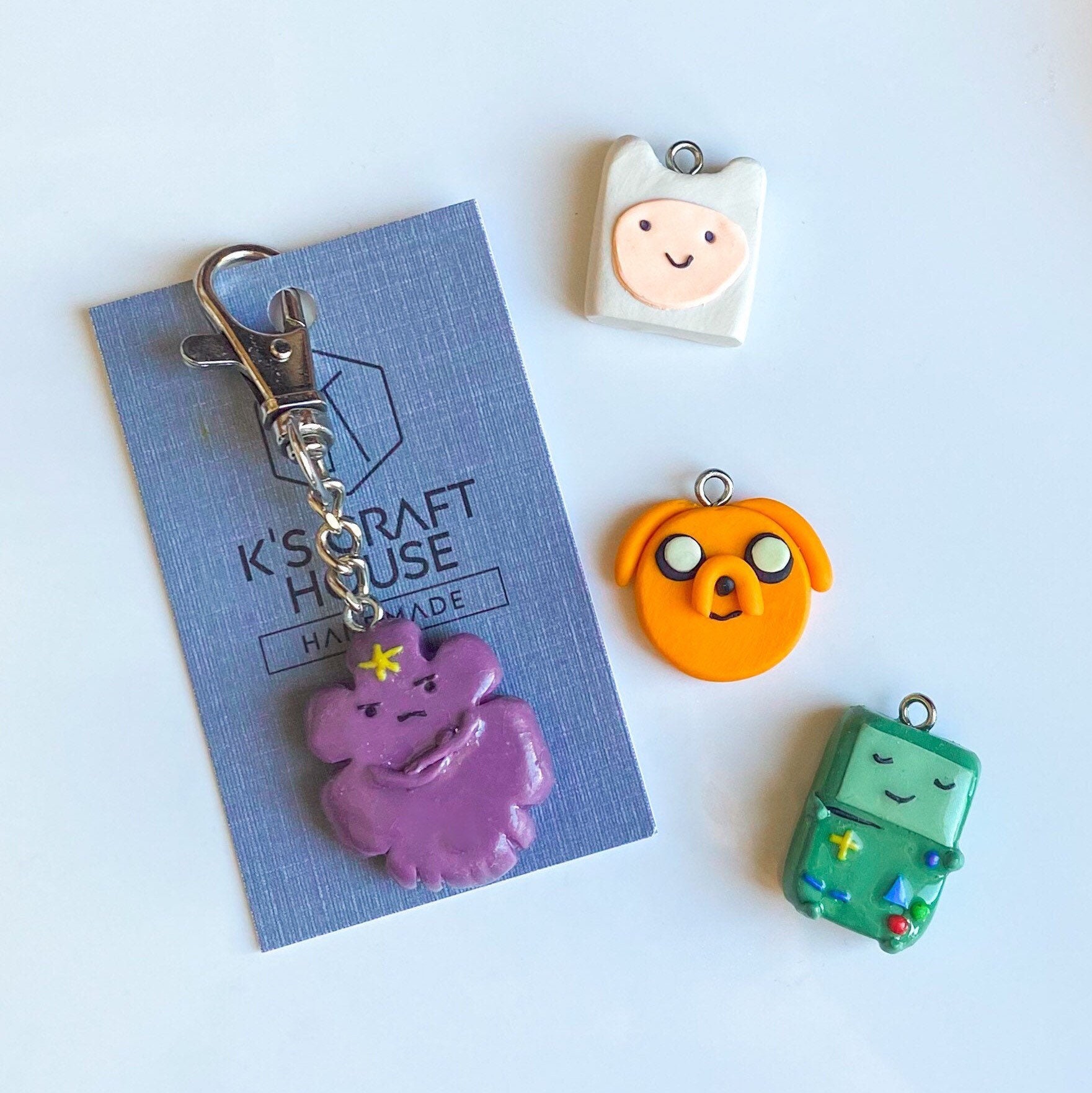 Blue with Jake and Finn Adventure Time Lanyard Keychain Holder Blue with Jake and Finn Adventure Time Lanyard Keychain Holder