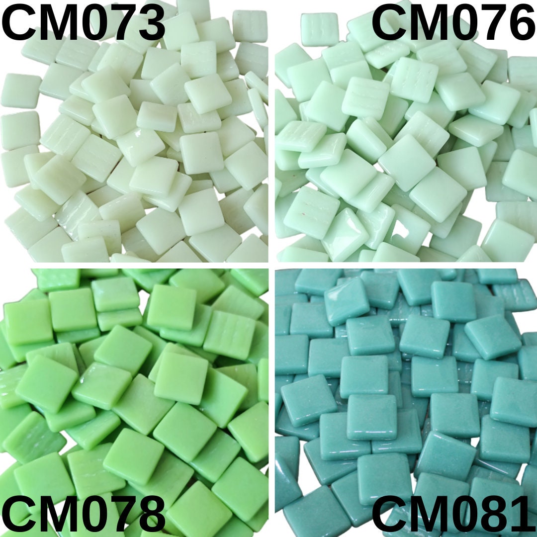 100 Glass Mosaic Tiles Small Square Tiles Mini Vitreous Etsy