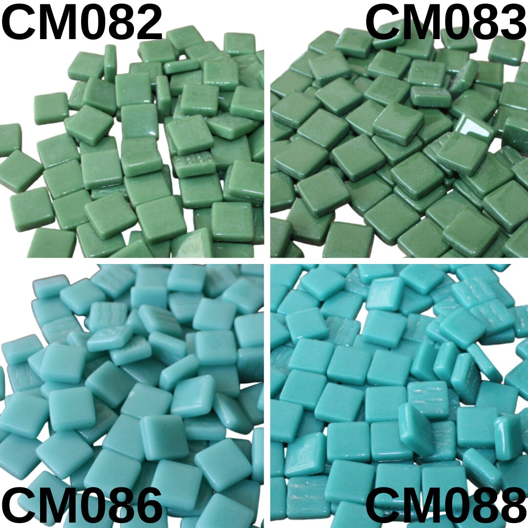 100 Glass Mosaic Tiles Small Square Tiles Mini Vitreous Etsy