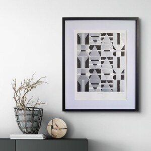 YEAH BABY YEAH handgedrukte linosnede - Limited Edition - originele kunst - muurkunst - woondecoratie - blokprint - (zilver en zwart)