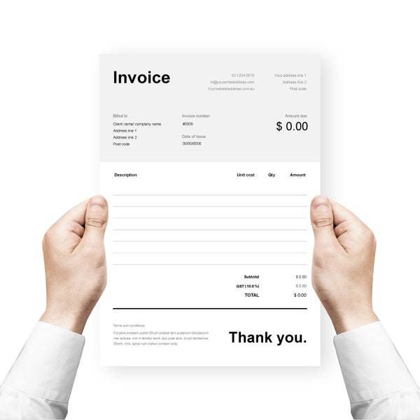Invoice Template Editable Small Business Etsy invoice-template-editable-small-business-etsy
