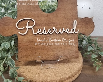 Puzzle Piece Table Numbers, custom table numbers, table numbers