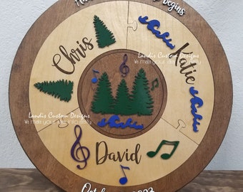 Unity Puzzle, Family Puzzle, Blended Family Puzzle, Unity Alternative, Wedding Ceremony - Outdoors Theme, Rustic Theme, Destination wedding