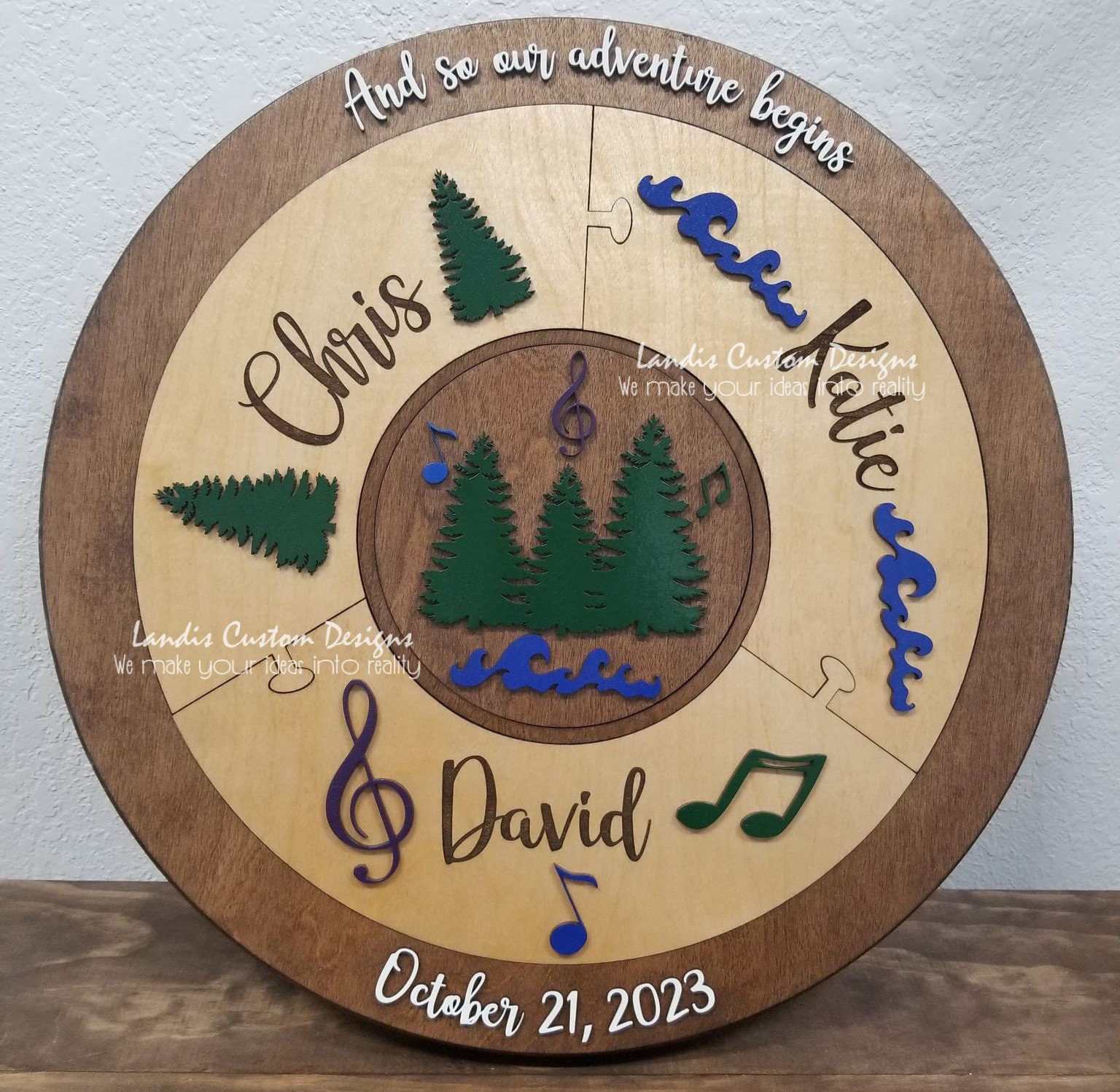 Rustic Wedding Unity Puzzle