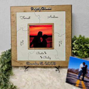 Unity Puzzle with interchangeable picture middle printed on tile, blended family, Unity Alternative, Unity Ceremony, Family puzzle, Custom