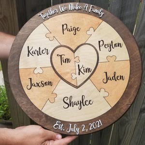 Unity or Family Puzzle, Blended Family, Unity Alternative, Wedding Ceremony Puzzle - Fully Customized, Unity Ceremony Ideas, 4-12 pieces