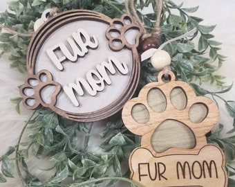 Pet ornaments, Dog lovers, Dog mom, Dog mamma, Fur Mom, Fur mamma, car charm, bag tag, gift tag, new pet, pet lover gift,