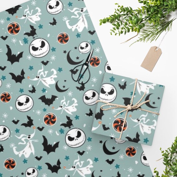 Nightmare Before Christmas Wrapping Paper Jack Skellington Etsy