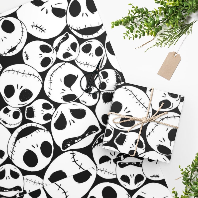 Jack Skellington Wrapping Paper NBC Gift Wrap Nightmare Etsy