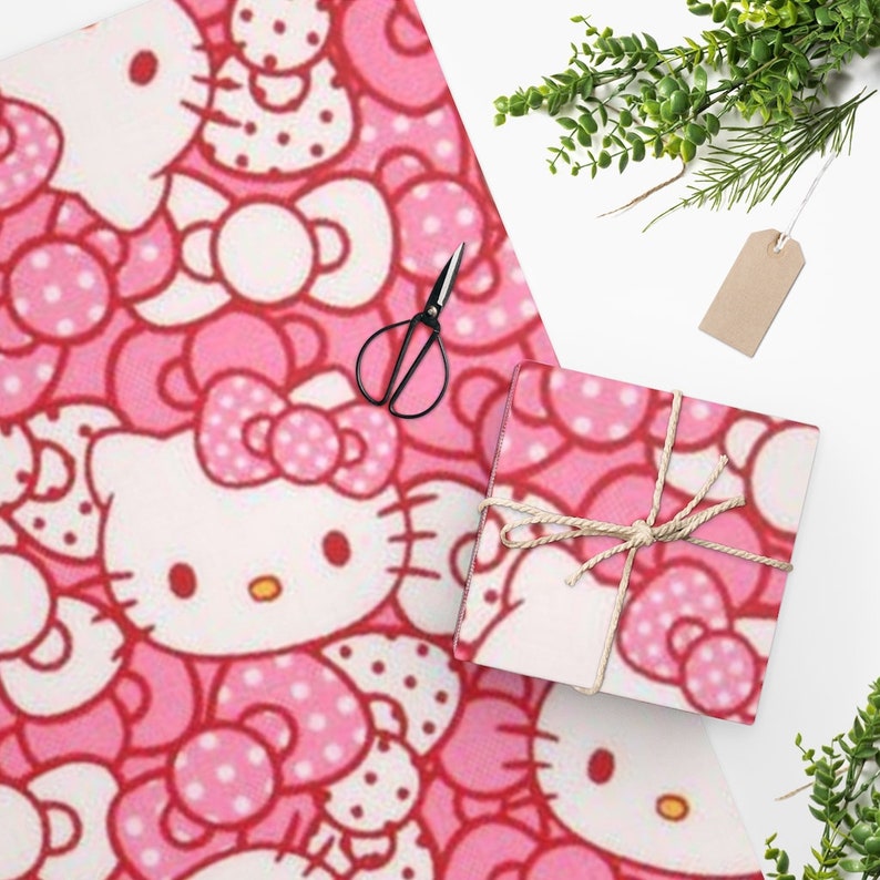 Hello Kitty Wrapping Paper Gift Wrap for Birthday Christmas - Etsy