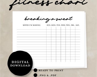 Minimalist Gym Reward Chart | Workout Tracker Chart |Weight Loss Reward Chart| Reward Chart For Adults | Workout Chart | Exercise Chart |
