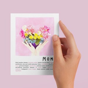 Carte postale numérique pour maman pour la fête des mères - Téléchargement instantané