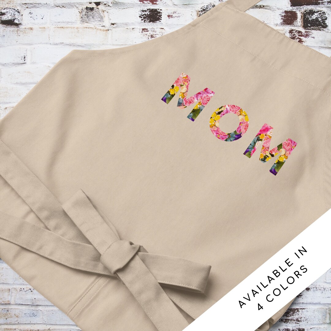 Mom Apron Floral, Cute Apron, Chef Apron, Artist Apron, Chef Apron for