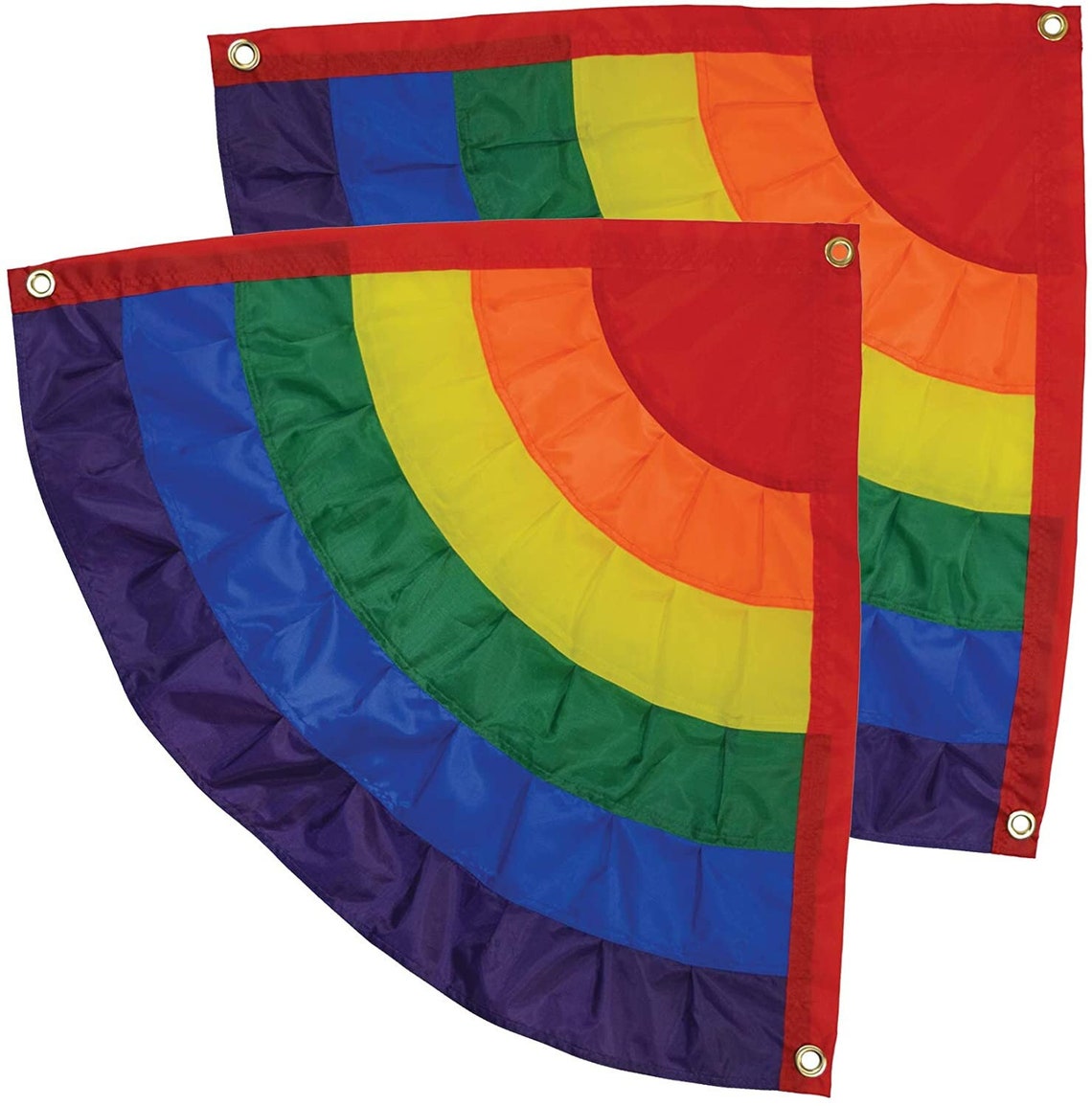 Rainbow Ruffle Corner Bunting set of 2 Etsy