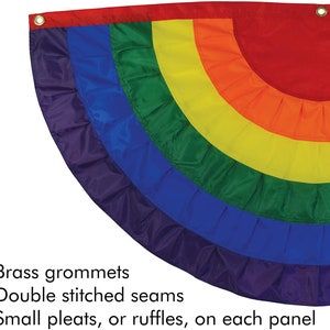 Rainbow Ruffle Corner Bunting Set of 2 image 3