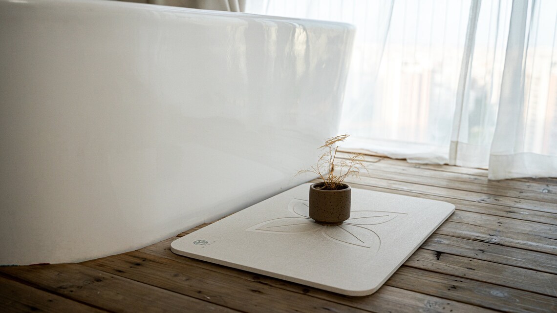 Diatomaceous Earth Stone Mat, Modern Bath Mat, Antislip Bath Mat