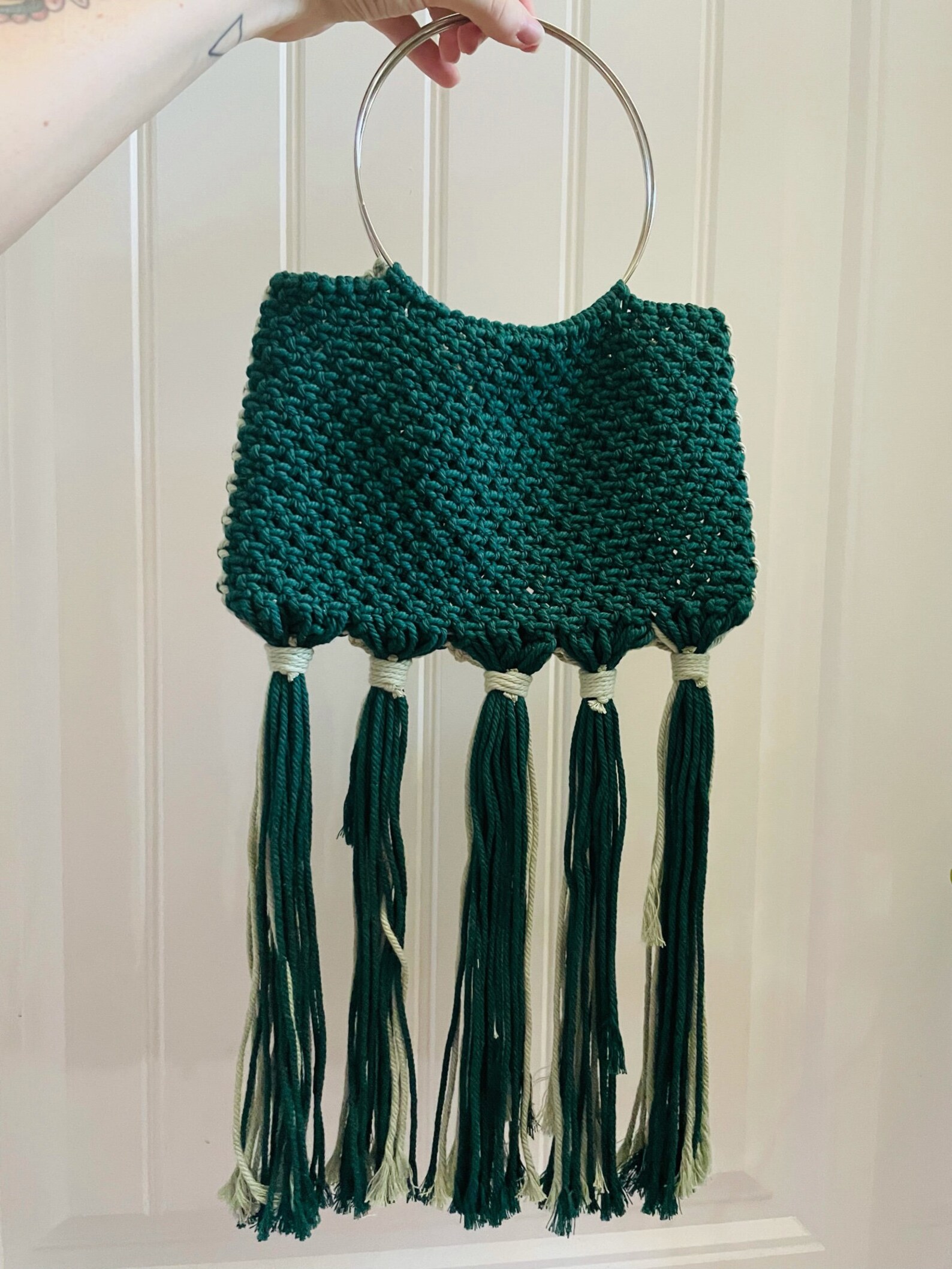 macrame fringe purse