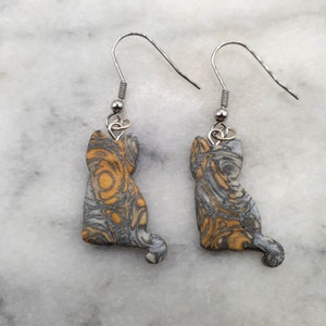 Hand made Cat Earings. Surgical Steel hooks