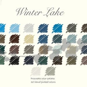 Winter Lake Procreate Color Palette | Etsy