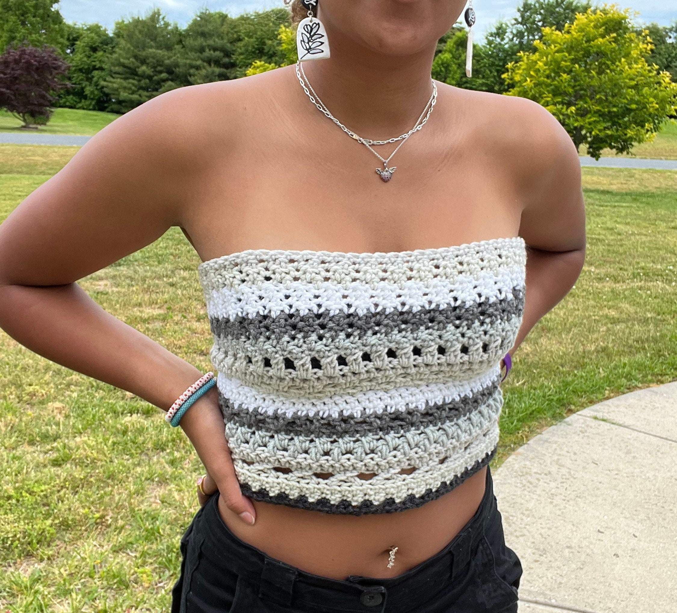 Crochet tube shop top walmart