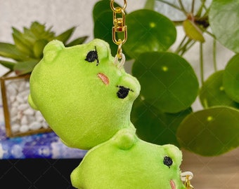 Frog Plush Keychain with Magnetic Hands [Handmade]