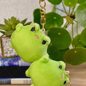 Frog Plush Keychain with Magnetic Hands [Handmade]