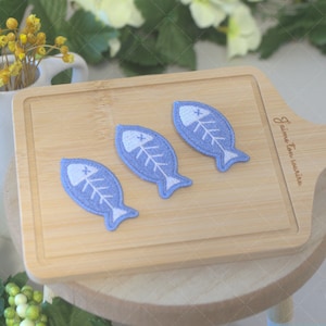 Bone Fish Patch, 2 Inch Iron On Patch