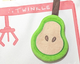 Toalla de mano pequeña con diseño de pera verde [Hecha a mano]