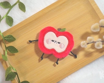 Horquilla de 5,7 cm con diseño de manzana alegre y soleada de Caleb "Love and Deepspace" [Hecha a mano]