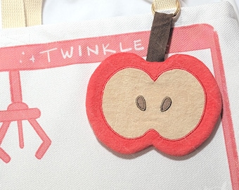 Toalla de mano pequeña con diseño de manzana roja [Hecha a mano]