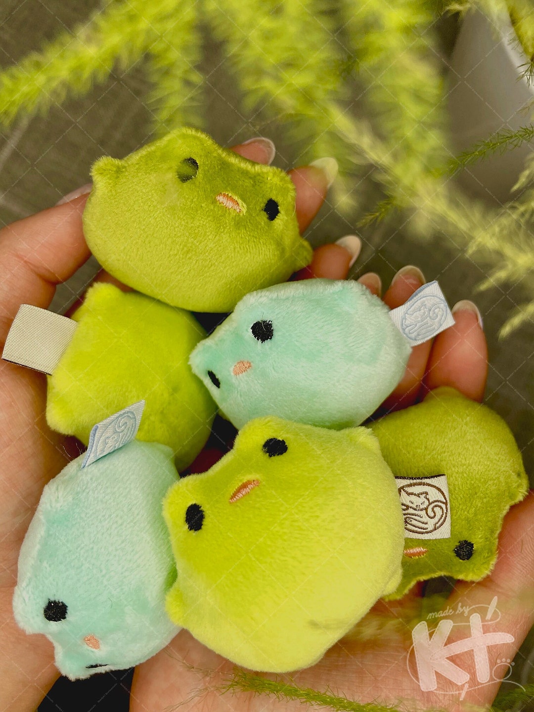 Mini Frog Plush set of 3 Original Green Trio Etsy