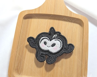 Parche Love and Deepspace Black Apple, parche termoadhesivo de 2,5 pulgadas.