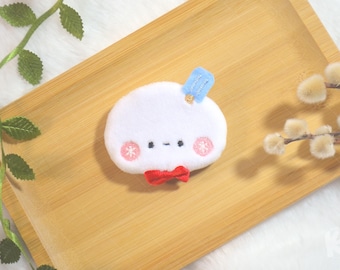 Pinza para el cabello con diseño de muñeco de nieve feliz de Love and Deepspace Zayne, 5,7 cm [Hecha a mano]