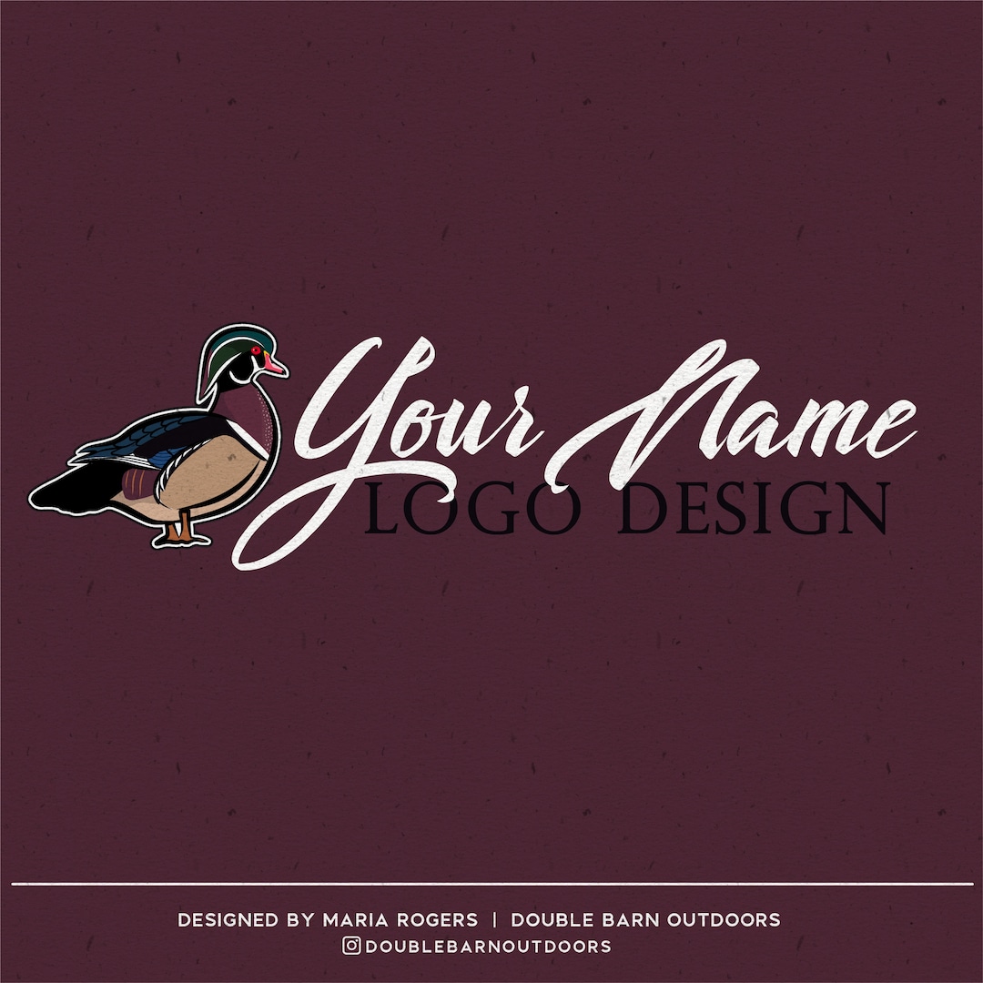 Wood Duck Logo Design Add Your Own Name Design Duck Hunting Logo Duck
