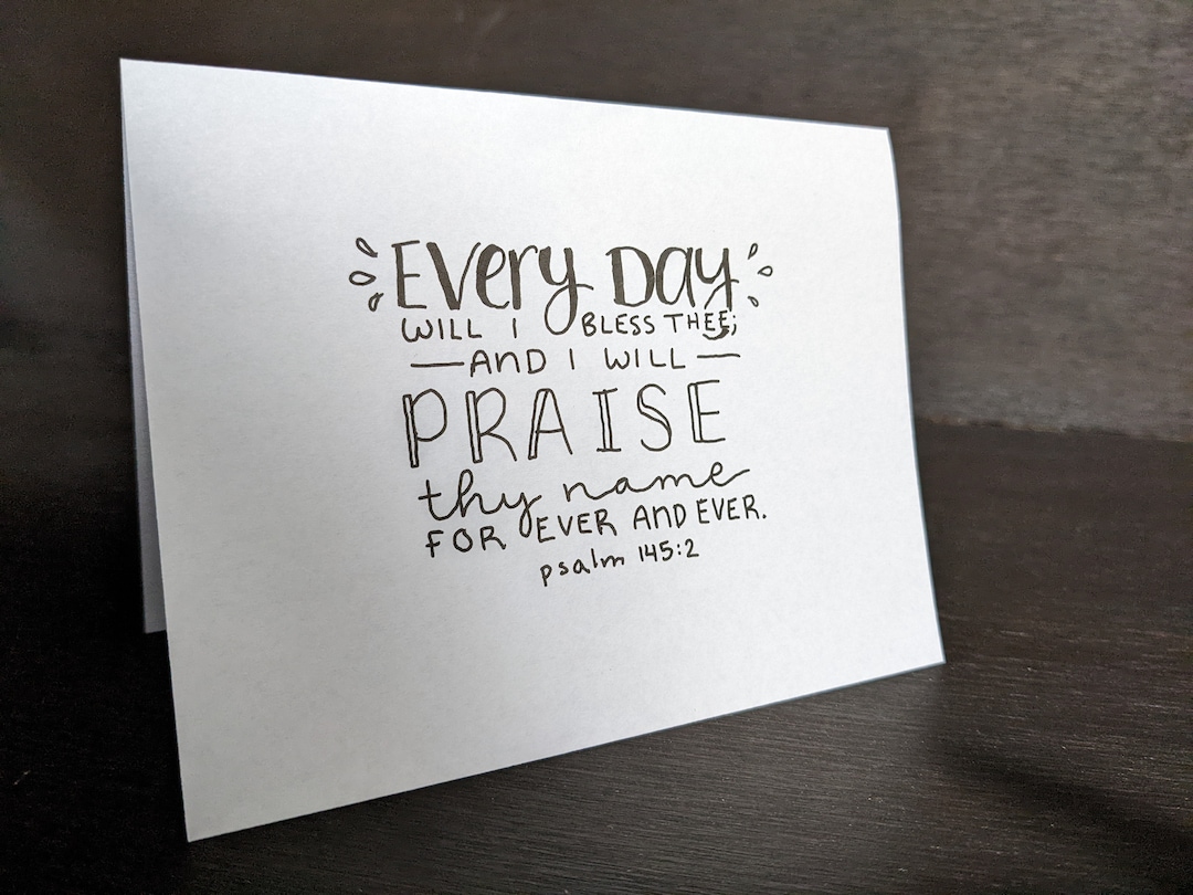 KJV Scripture Printable Psalm 145:2 - Etsy