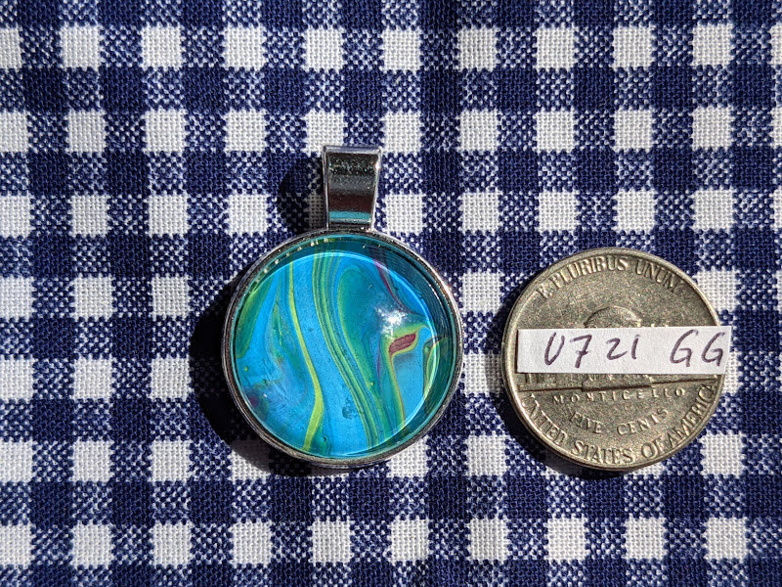 Handmade pendant pendants necklace glass cabochon Etsy