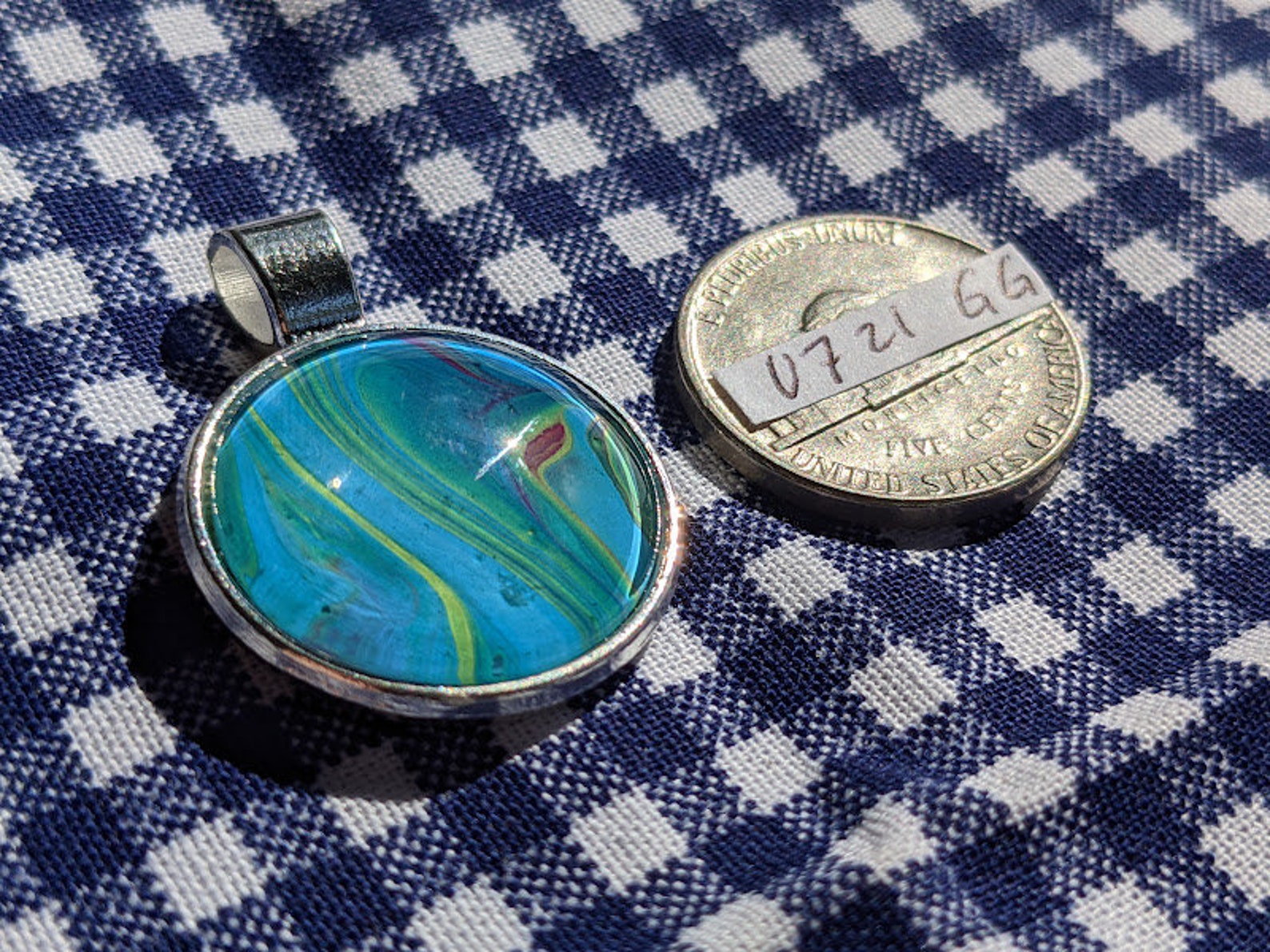 Handmade pendant pendants necklace glass cabochon Etsy