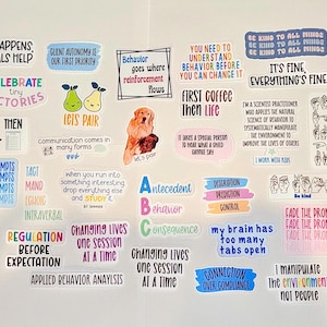Behavior Analysis Stickers!! -- BCBA, BCaBA, RBT -- Use on a computer, water bottle, notebook, binder & more!